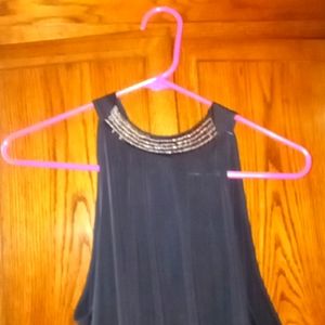Halter/open back sequin shirt